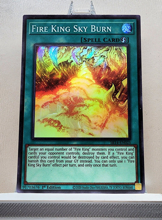 Yugioh! 1x Fire King Sky Burn (SR14 - Super Rare) 1st Edition