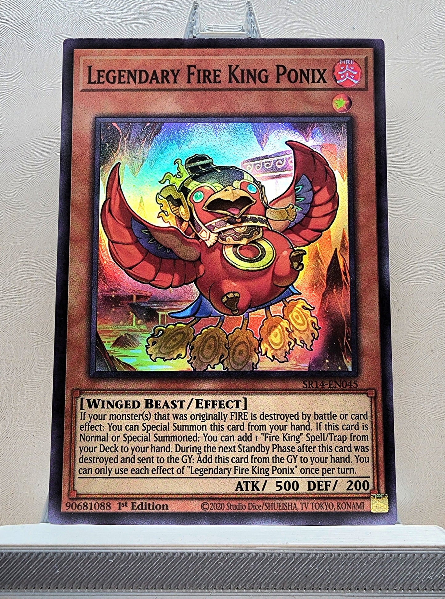 Yugioh! 1x Legendary Fire King Ponix (SR14 - Super Rare) 1st Edition