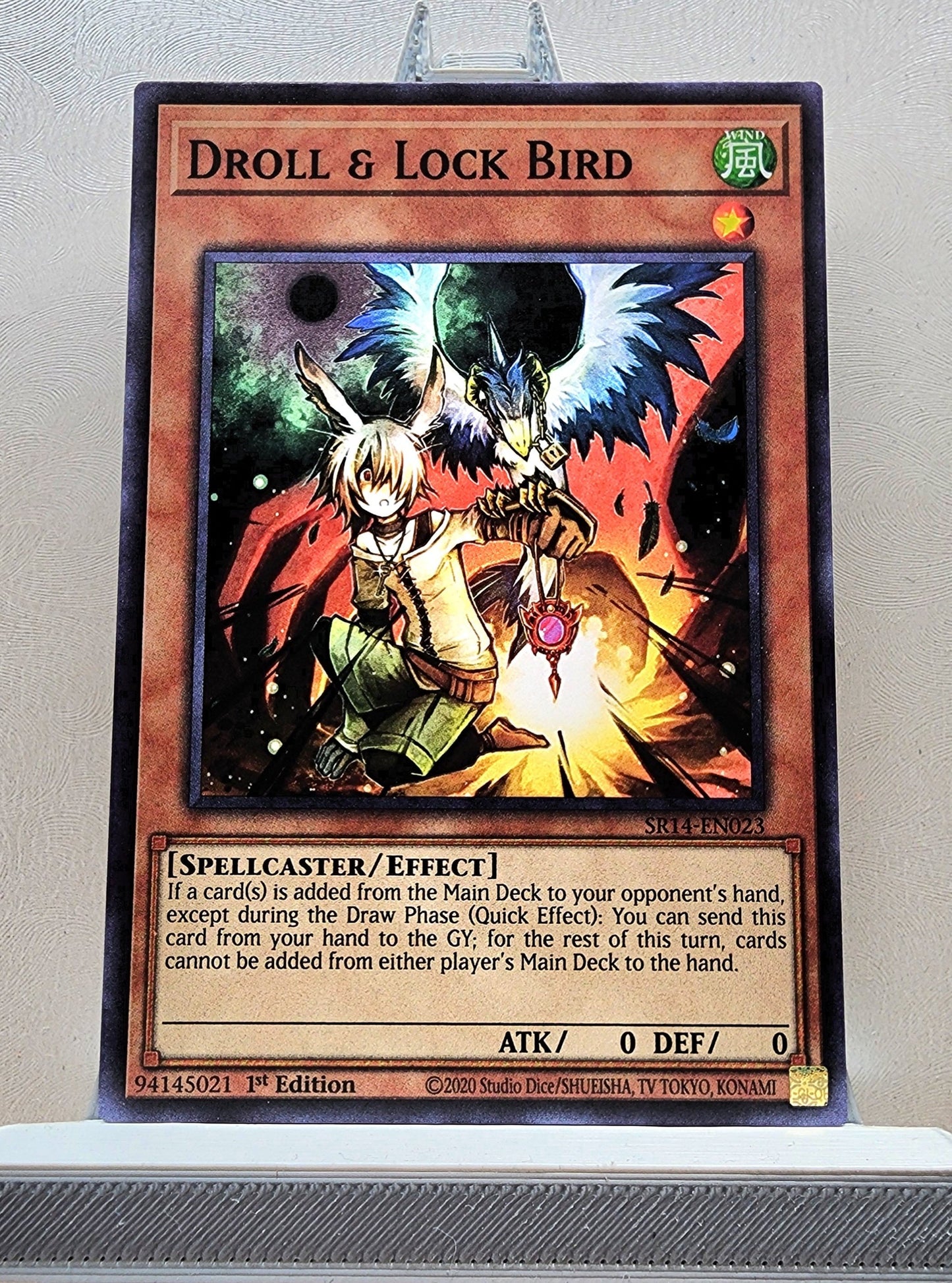 Yugioh! 1x Droll & Lock Bird (SR14 - Common) 1st Edition