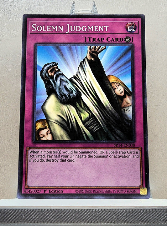 Yugioh! 1x Solemn Judgment (SR14 - Common) 1st Edition