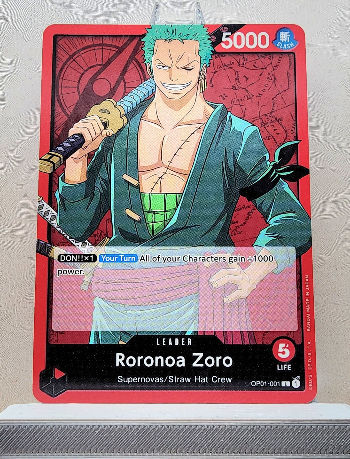 One Piece English! 1x Roronoa Zoro (OP01-001 - Leader)