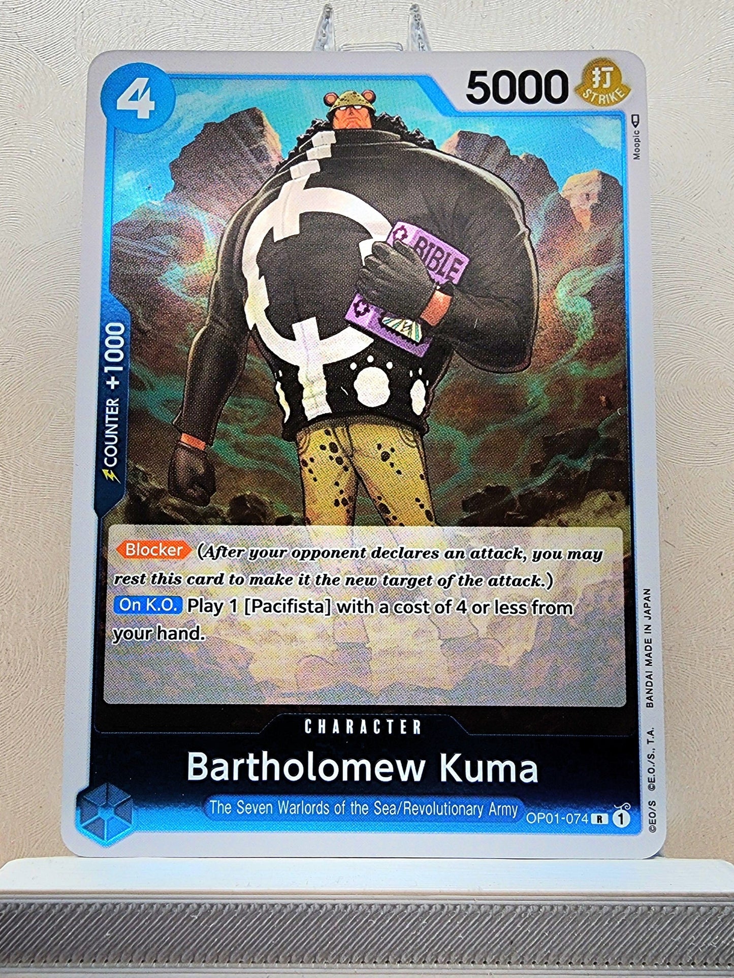 One Piece English! 1x Bartholomew Kuma (OP01-074 - Rare)