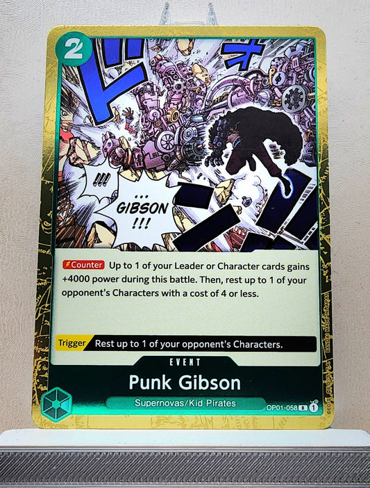 One Piece English! 1x Punk Gibson (OP01-058 - Rare)