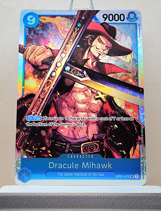 One Piece English! 1x Dracule Mihawk (OP01-070 - Super Rare)