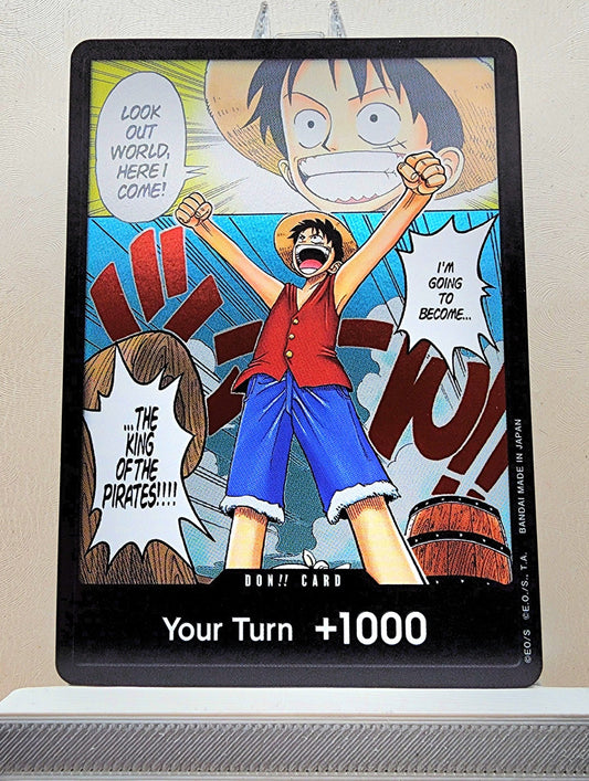 One Piece English! 1x DON!! Card Luffy (OP01 Exclusive - Foil)