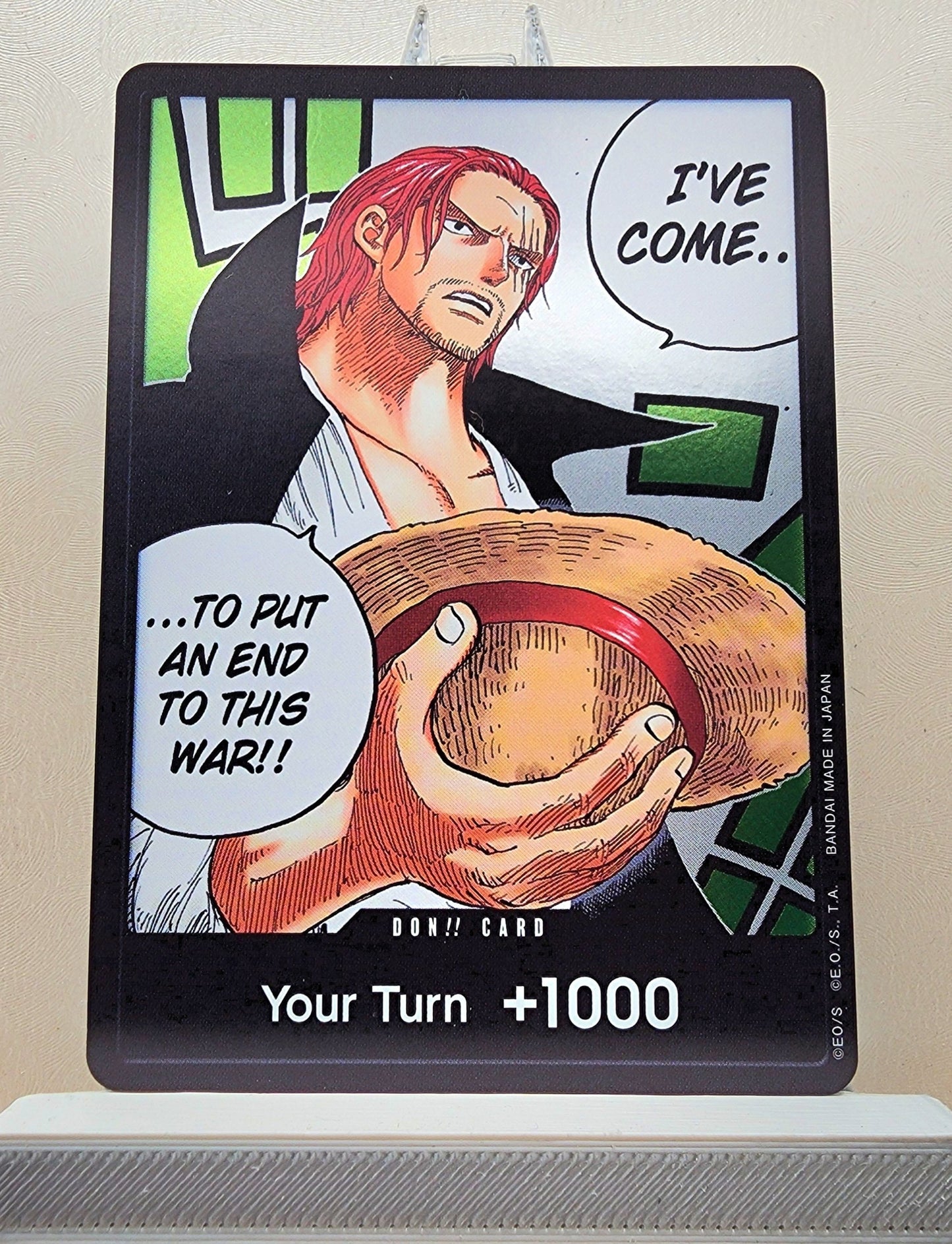 One Piece English! 1x Don!! Card Shanks (OP02 Exclusive - Foil)