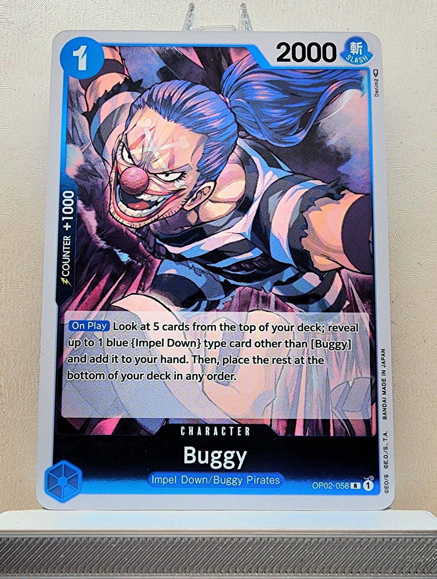 One Piece English! 1x Buggy (OP02-058 - Rare)