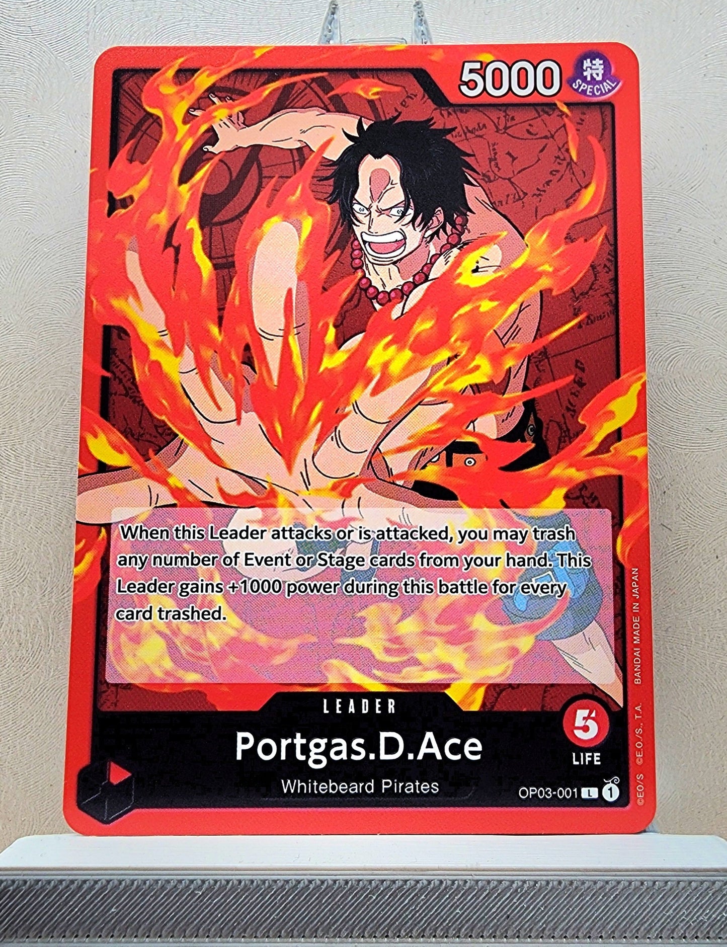 One Piece English! 1x Portgas D Ace (OP03-001 - Leader)