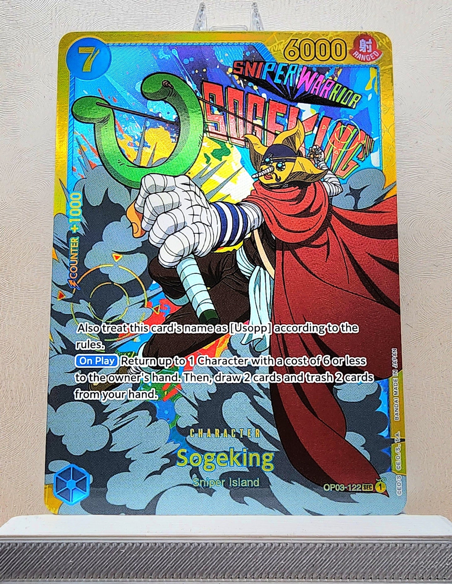 One Piece English! 1x Sogeking (OP03-122 - Secret Rare)