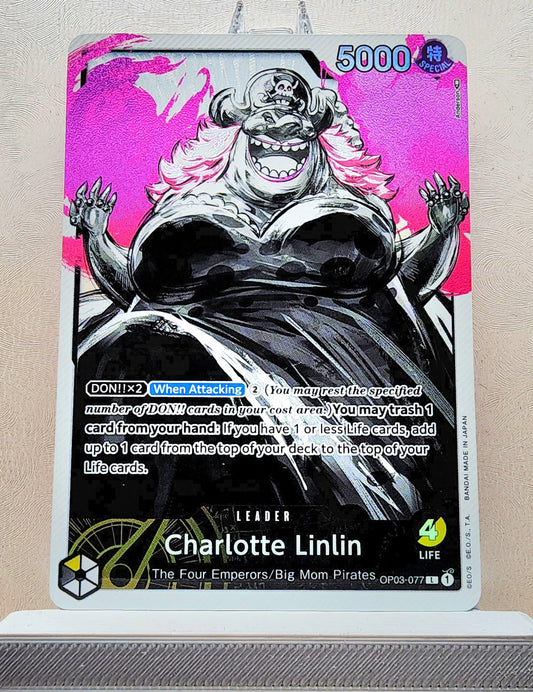 One Piece English! 1x Charlotte Linlin Alternate Art (OP03-077 - Leader)