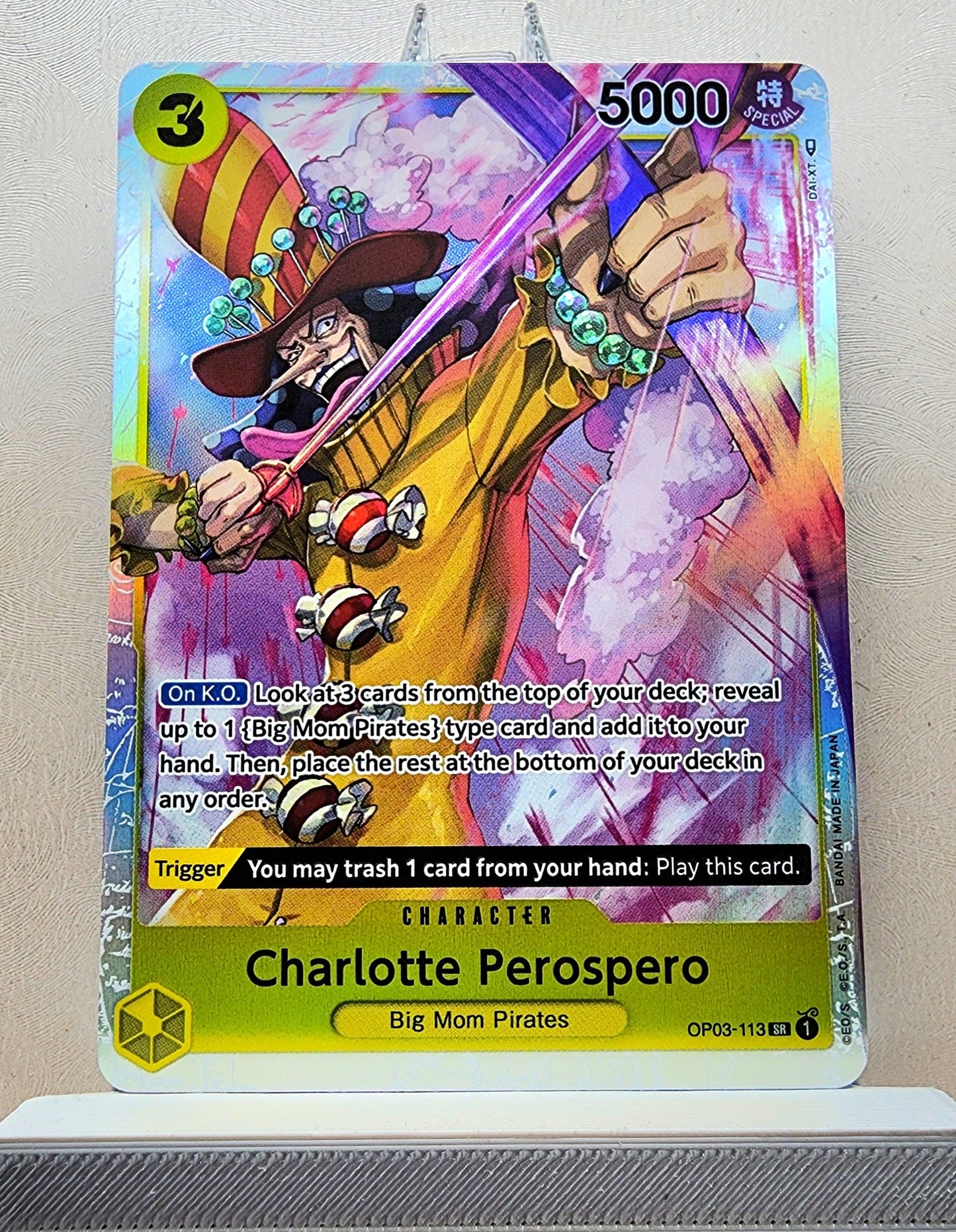 One Piece English! 1x Charlotte Perospero (OP03-113 - Super Rare)