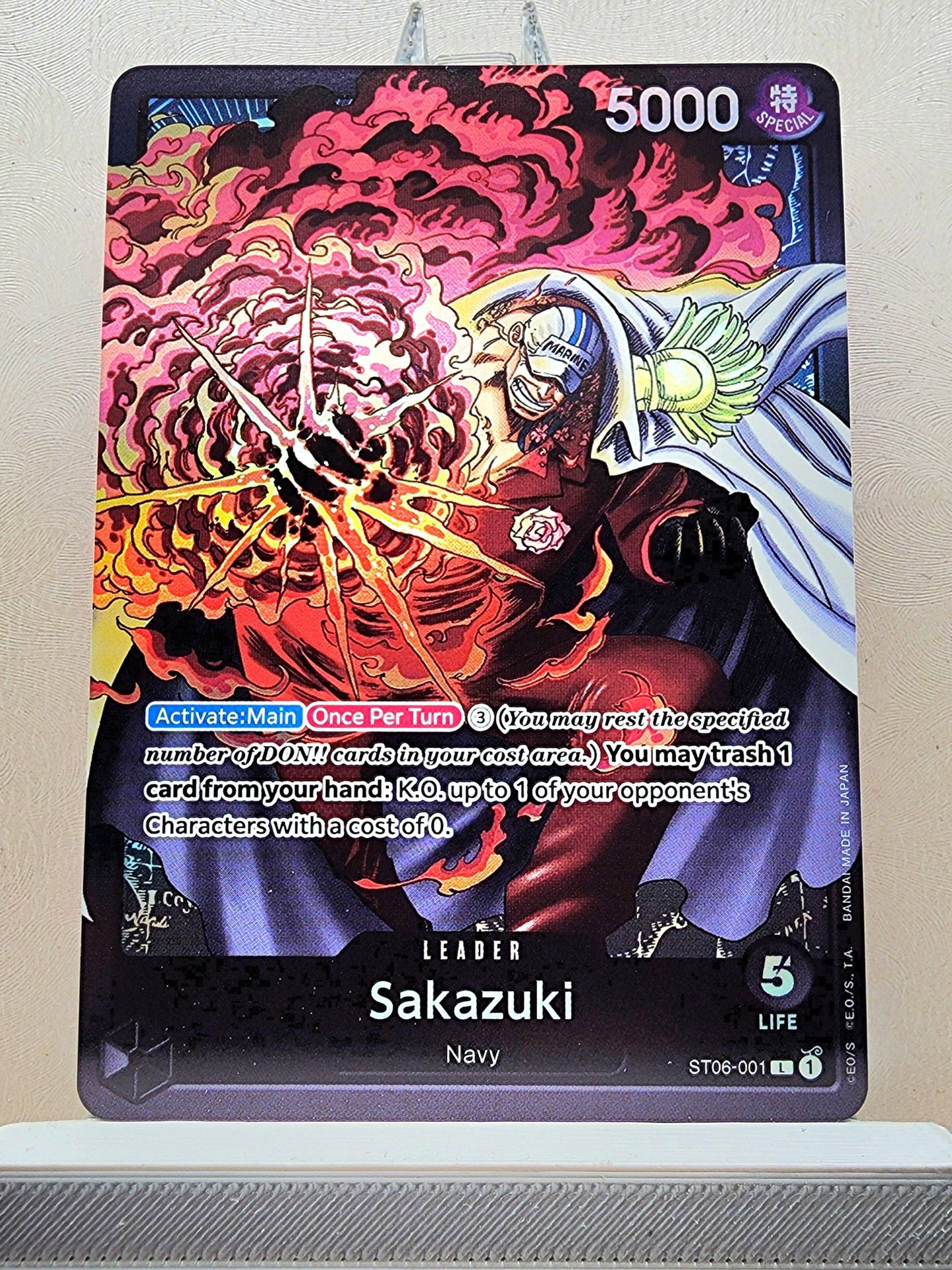 One Piece English! 1x Sakazuki (ST06-001 - Leader)