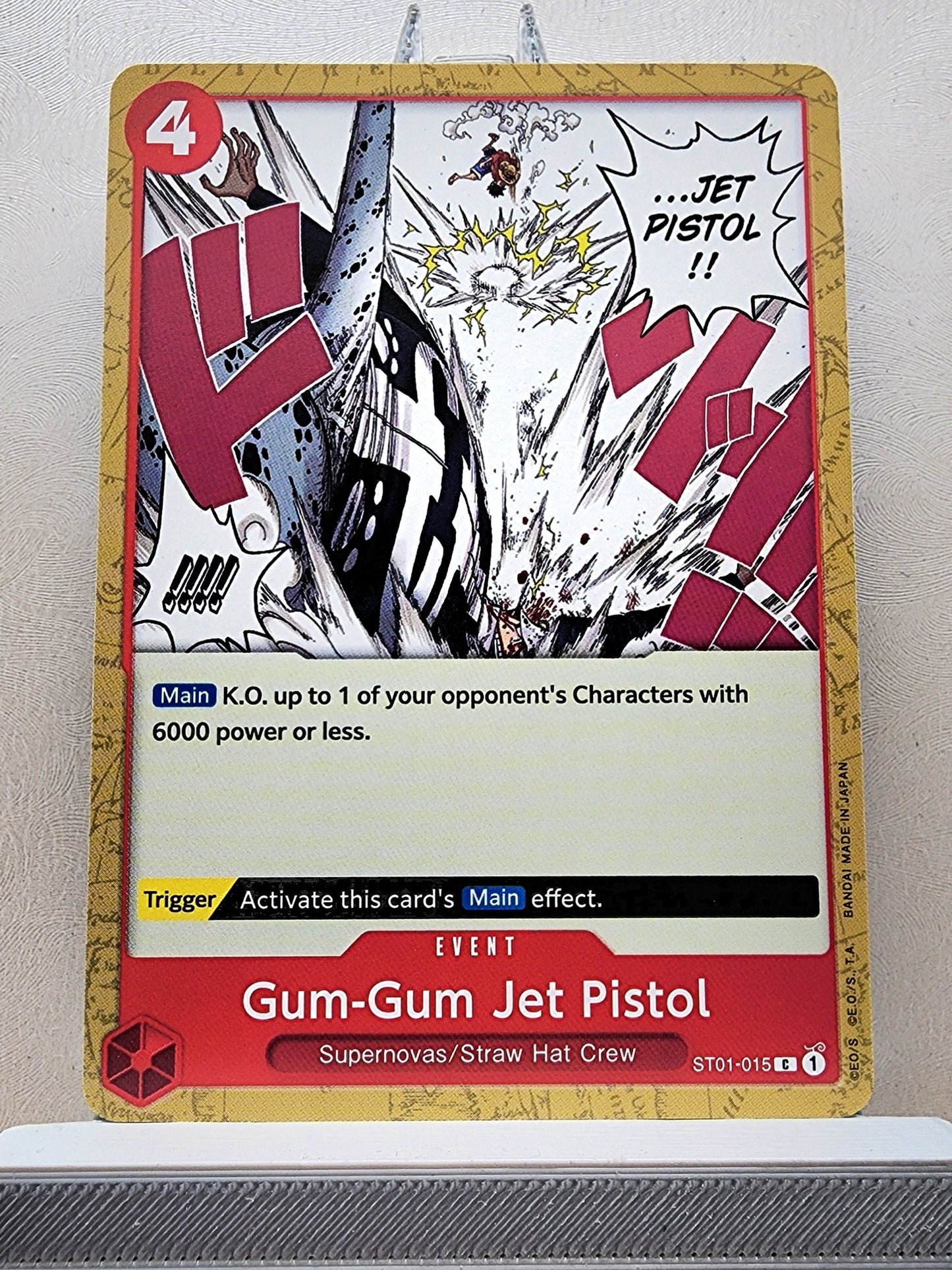 One Piece English! 1x Gum Gum Jet Pistol (ST01-015 - Common)