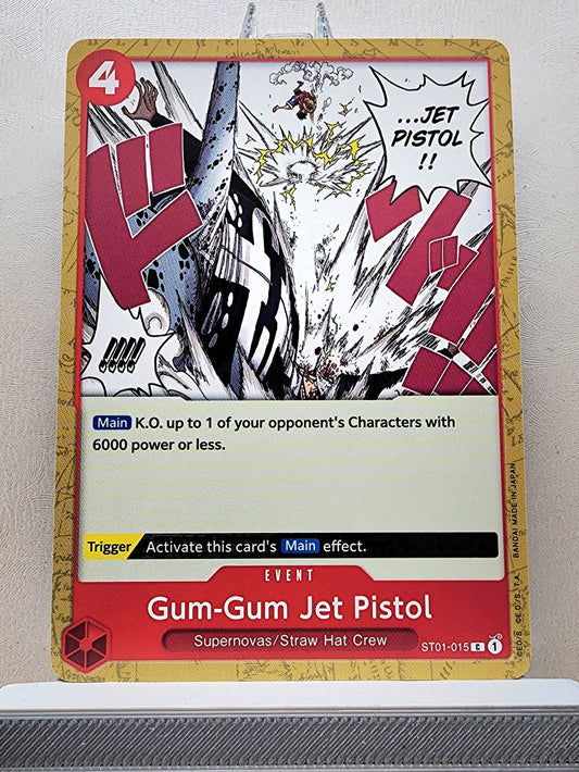 One Piece English! 1x Gum Gum Jet Pistol (ST01-015 - Common)