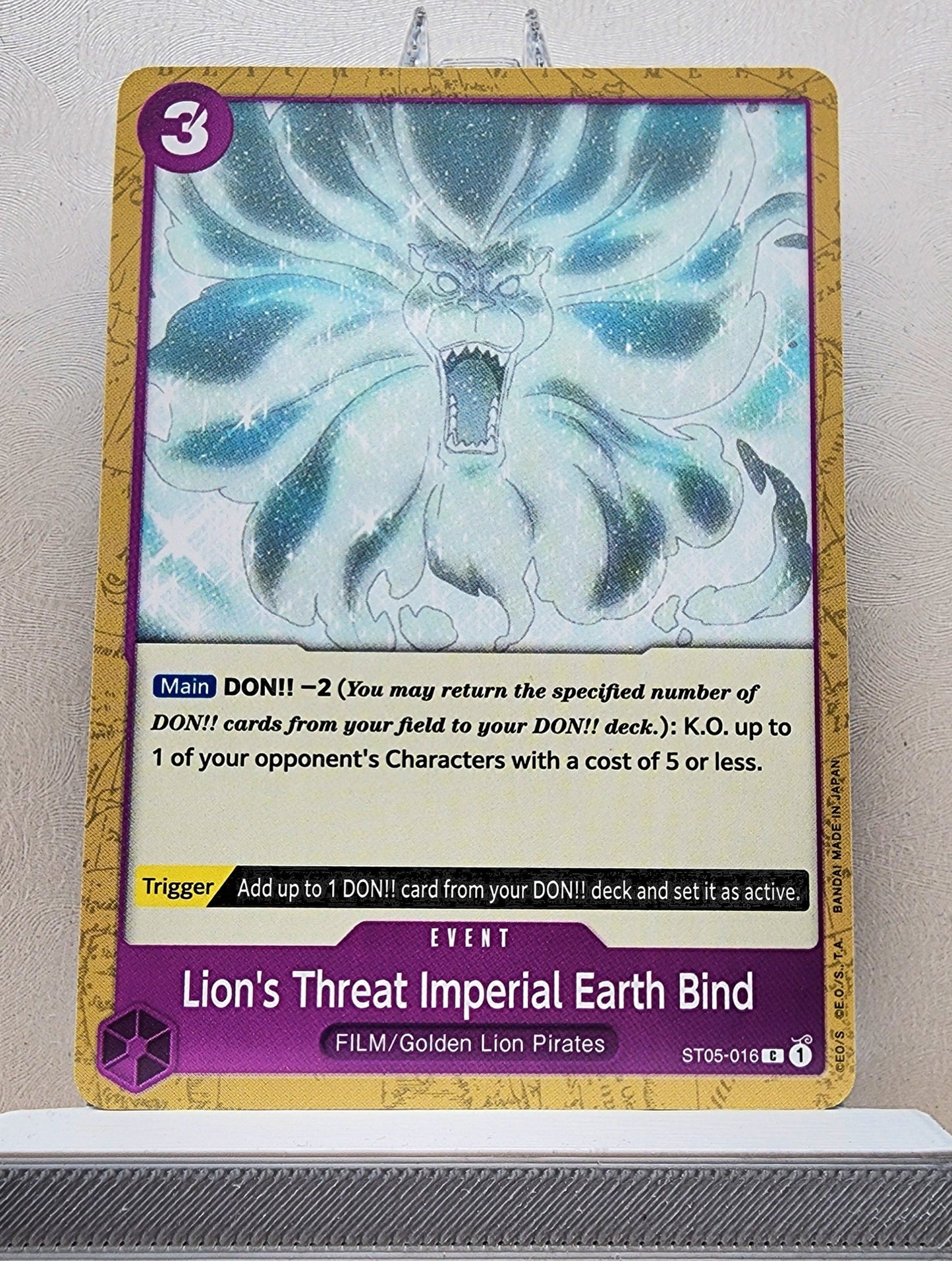 One Piece English! 1x Lions' Threat Imperial Earth Bind (ST05-016 - Common)