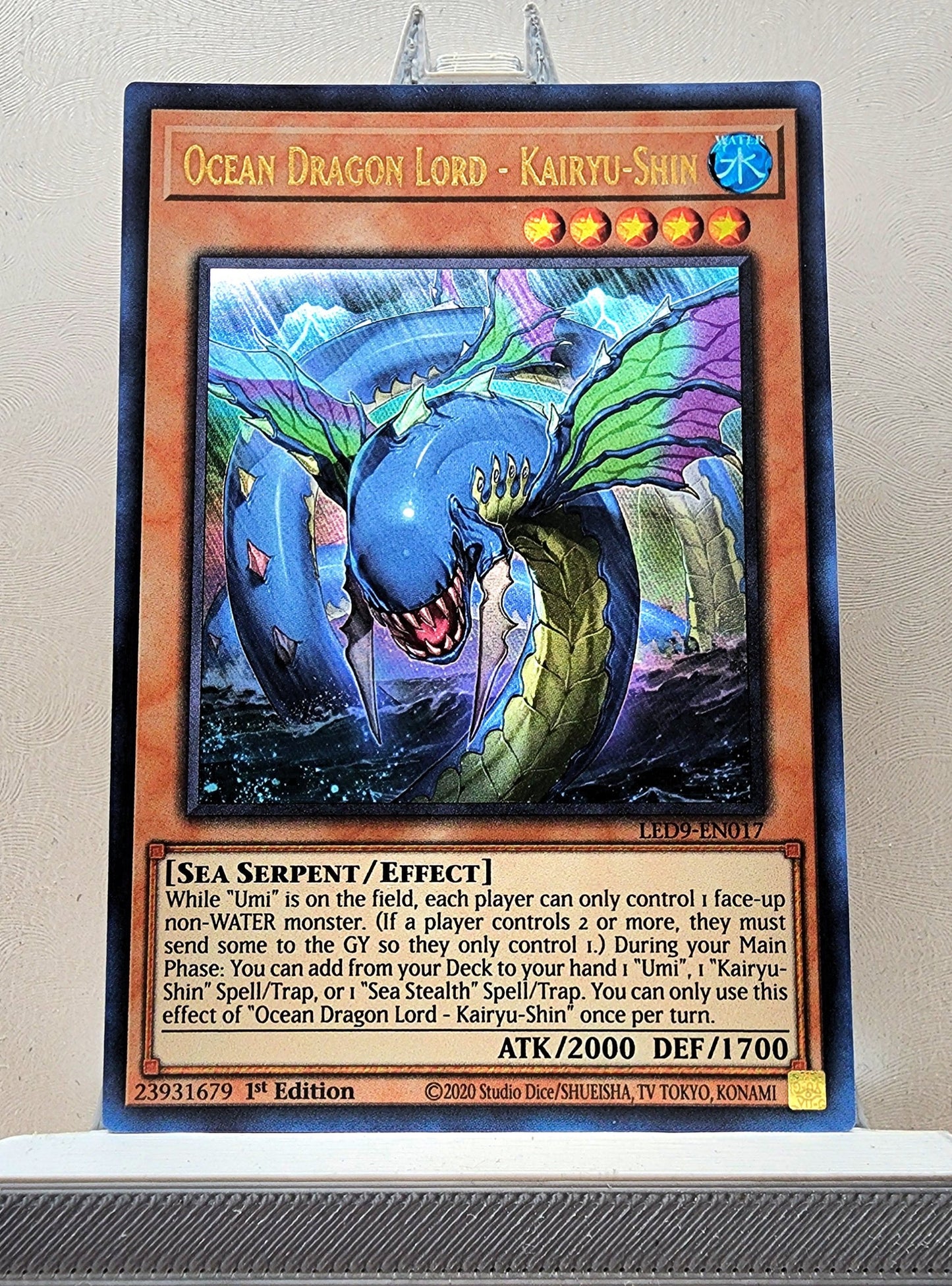 Yugioh! 1x Ocean Dragon Lord - Kairyu Shin (LED9 - Ultra Rare) 1st Edition