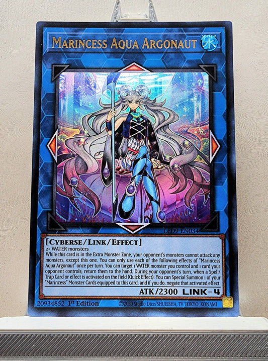 Yugioh! 1x Marincess Aqua Argonaut (LED9 - Ultra Rare) 1st Edition