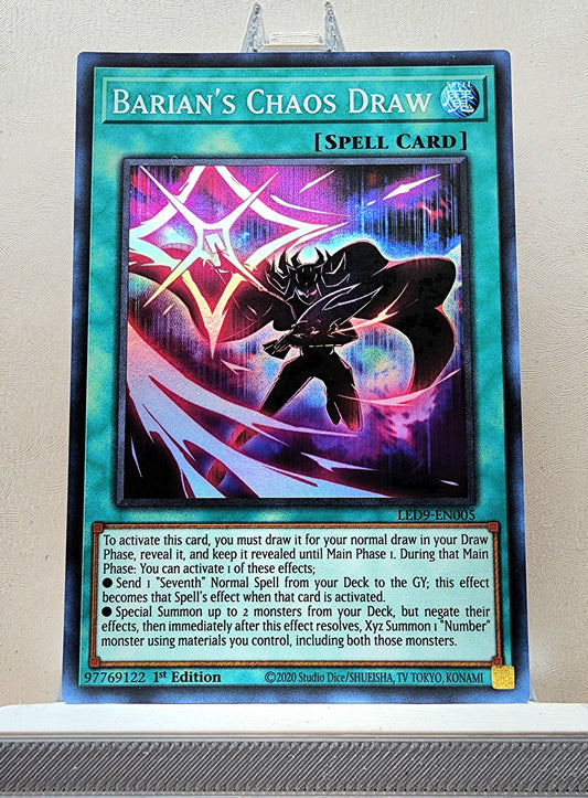 Yugioh! 1x Barian's Chaos Draw (LED9 - Super Rare) 1st Edition