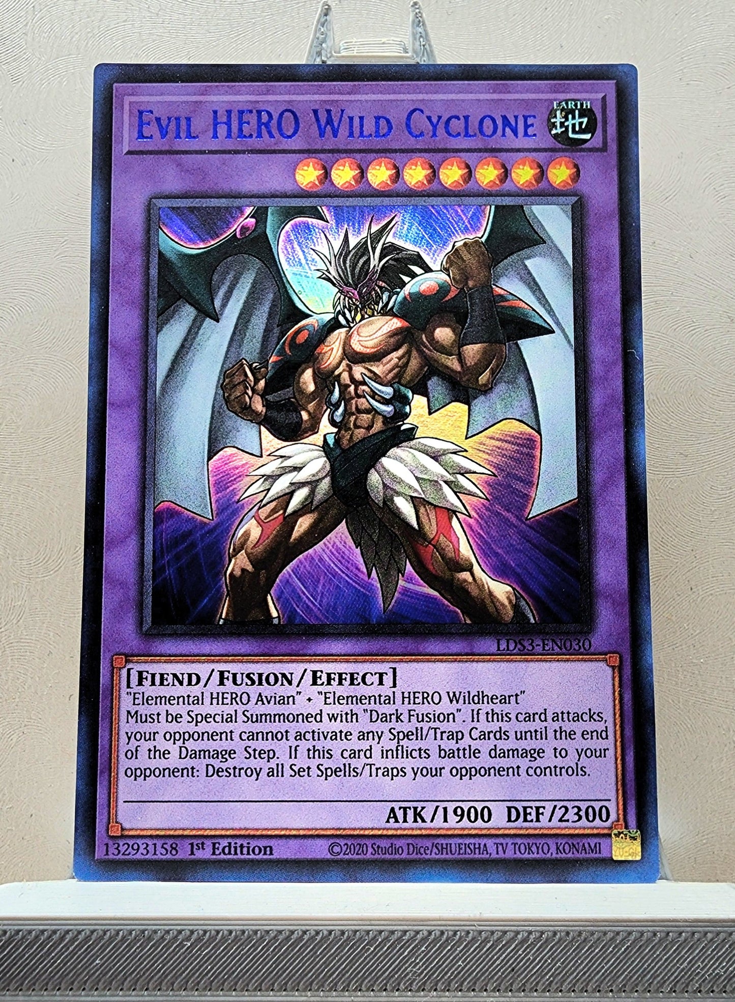 Yugioh! 1x Evil HERO Wild Cyclone (LDS3 - Ultra Rare) 1st Edition