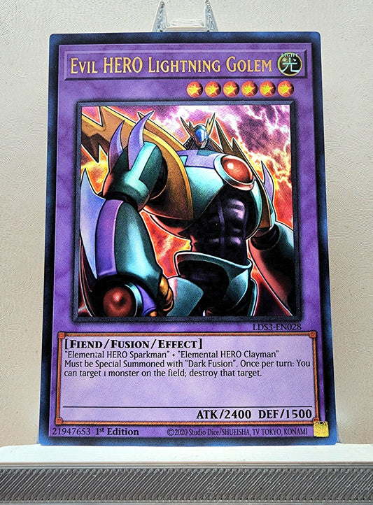 Yugioh! 1x Evil HERO Lightning Golem (LDS3 - Ultra Rare) 1st Edition