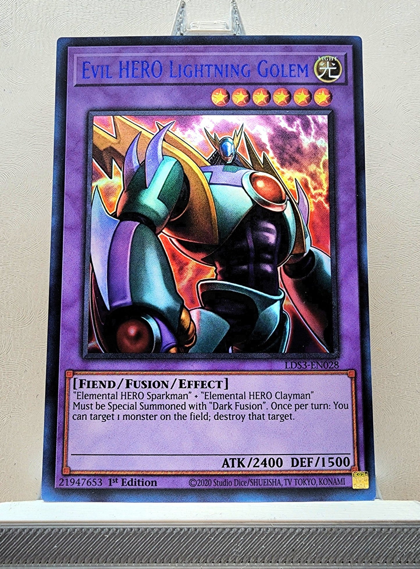 Yugioh! 1x Evil HERO Lightning Golem (LDS3 - Ultra Rare) 1st Edition