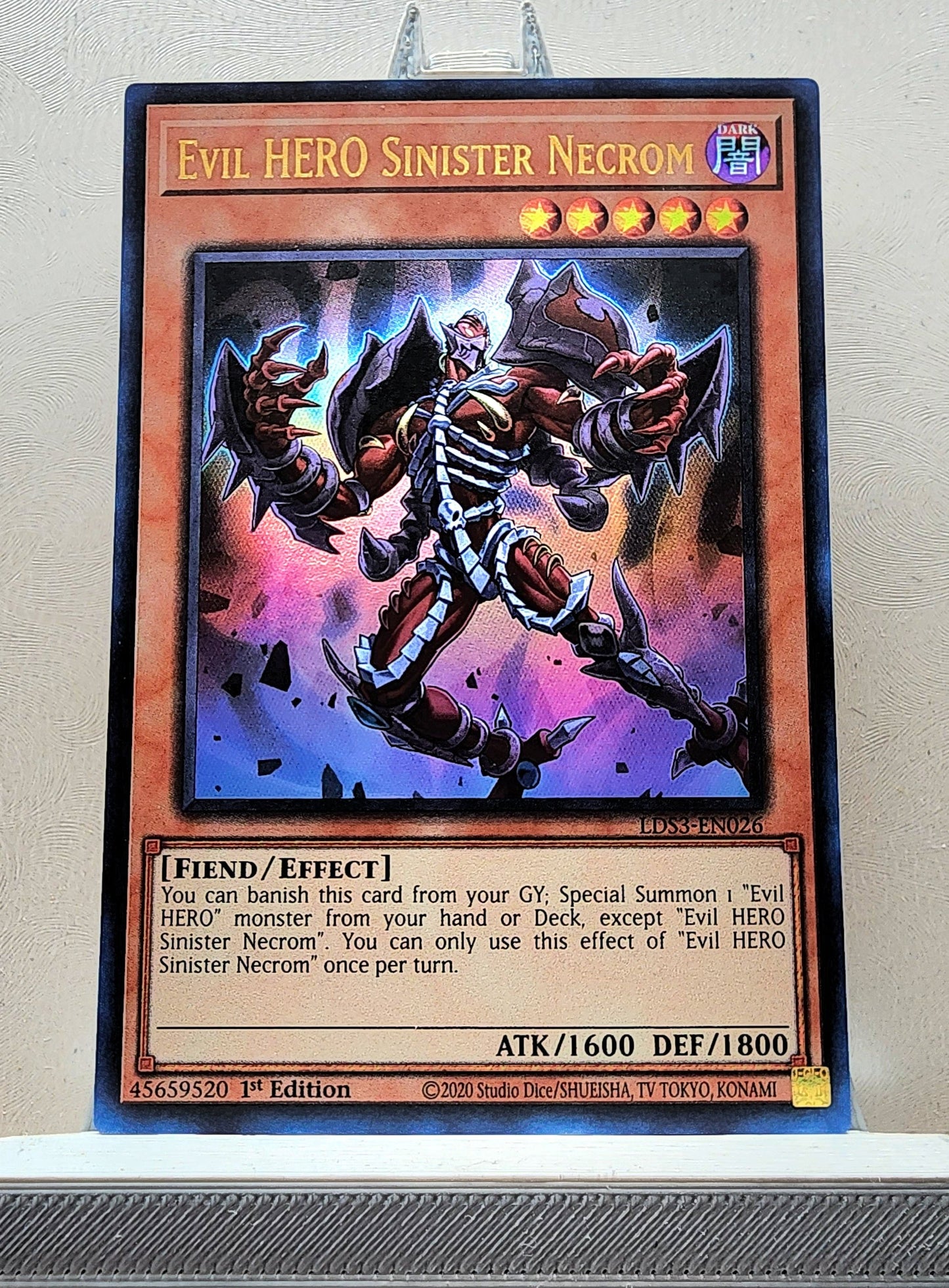 Yugioh! 1x Evil HERO Sinister Necrom (LDS3 - Ultra Rare) 1st Edition