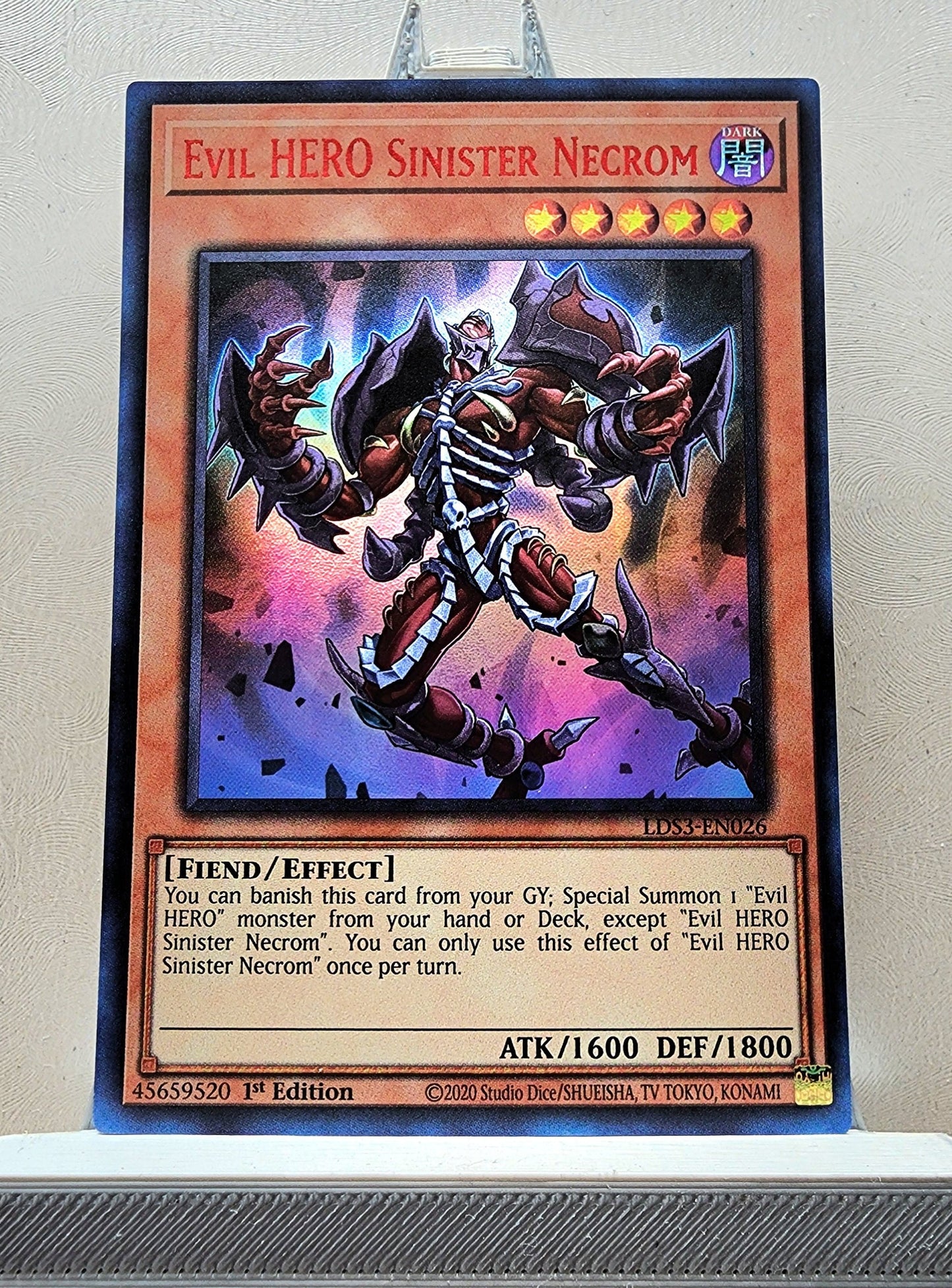 Yugioh! 1x Evil HERO Sinister Necrom (LDS3 - Ultra Rare) 1st Edition