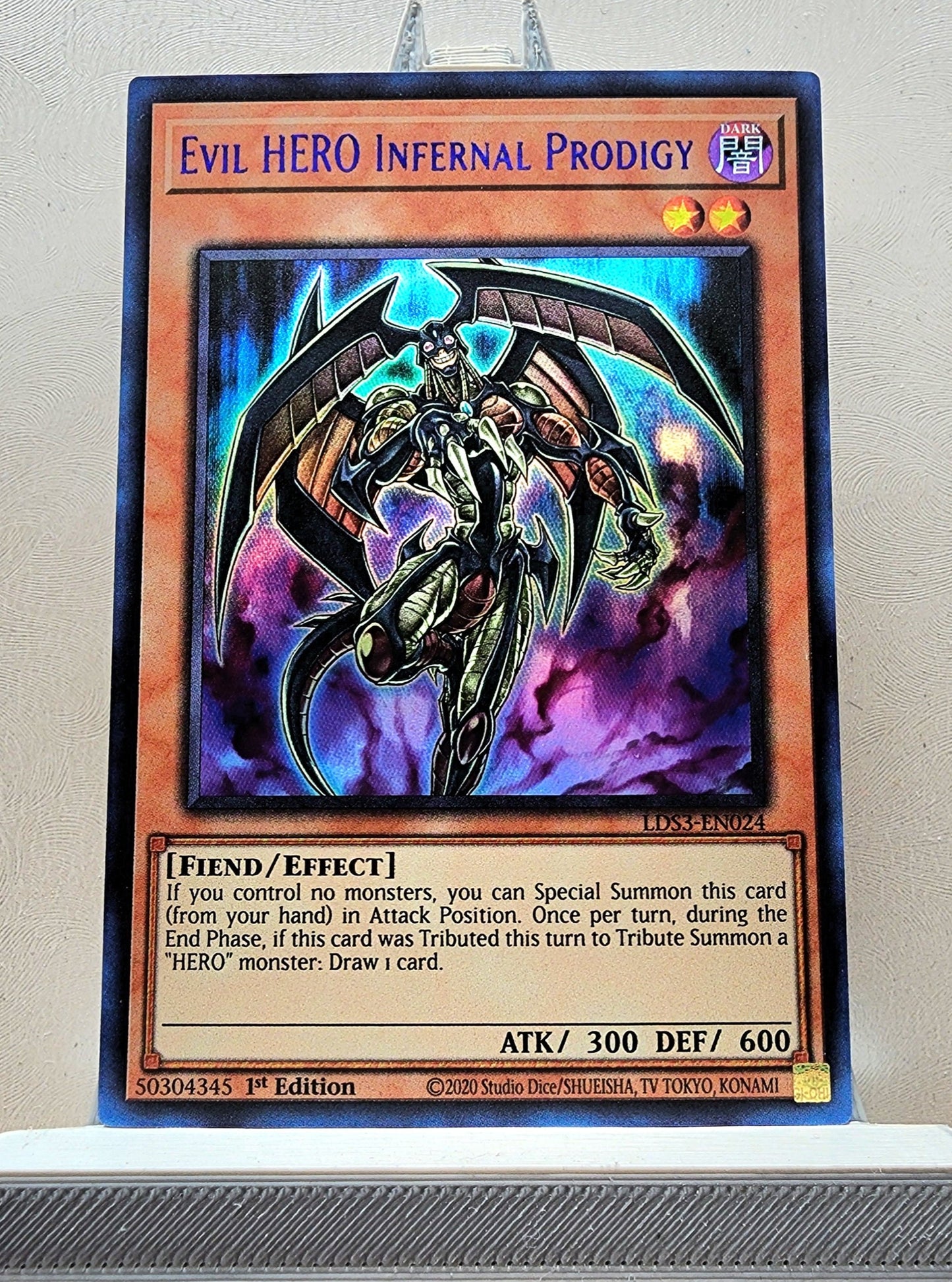 Yugioh! 1x Evil HERO Infernal Prodigy (LDS3 - Ultra Rare) 1st Edition