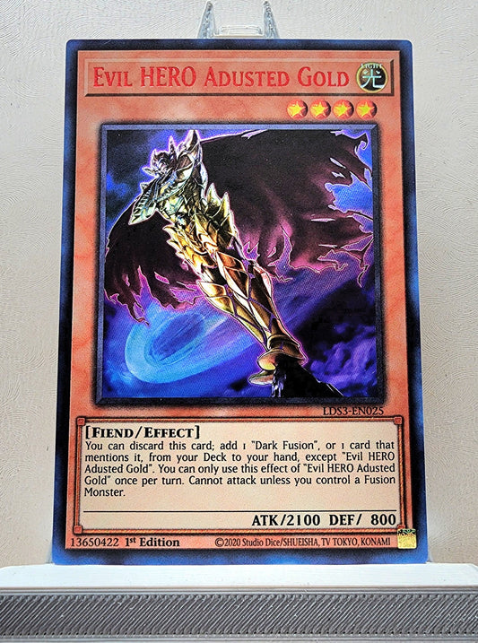 Yugioh! 1x Evil HERO Adusted Gold (LDS3 - Ultra Rare) 1st Edition