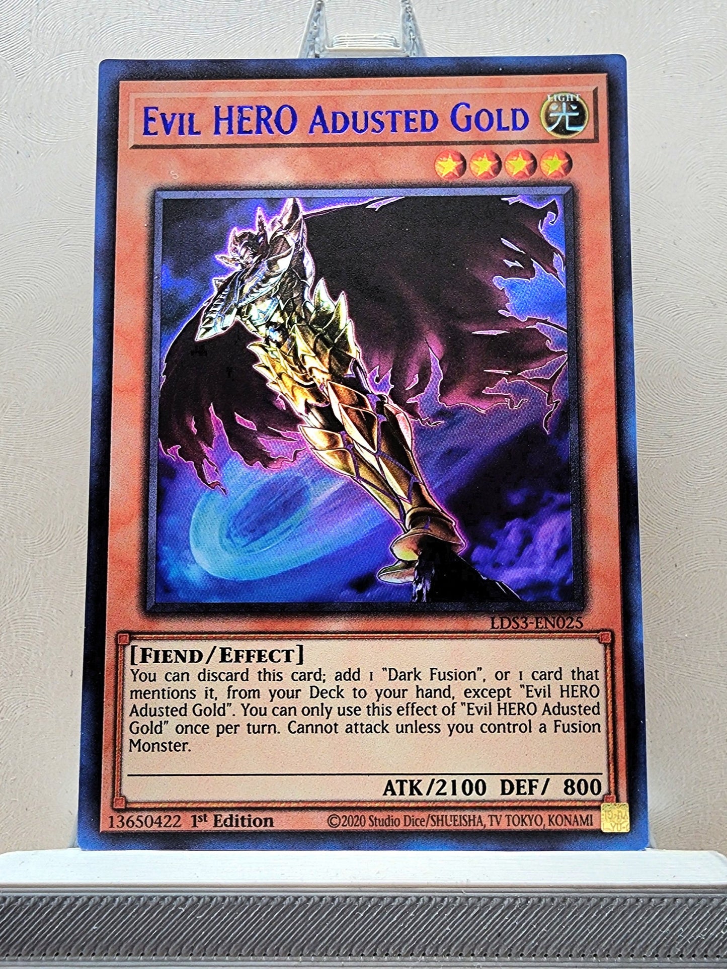 Yugioh! 1x Evil HERO Adusted Gold (LDS3 - Ultra Rare) 1st Edition