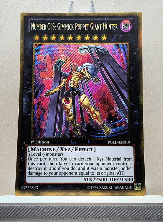 Yugioh! 1x Number C15: Gimmick Puppet Giant Hunter (PGLD - Gold Secret Rare) 1st Edition