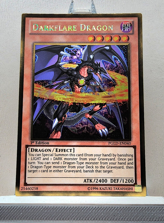 Yugioh! 1x Darkflare Dragon (PGLD - Gold Rare) 1st Edition