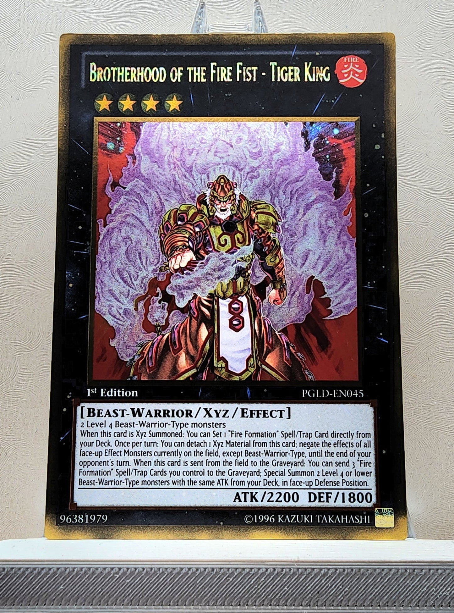 Yugioh! 1x Brotherhood of the Fire Fist - Tiger King (PGLD - Gold Rare) 1st Edition