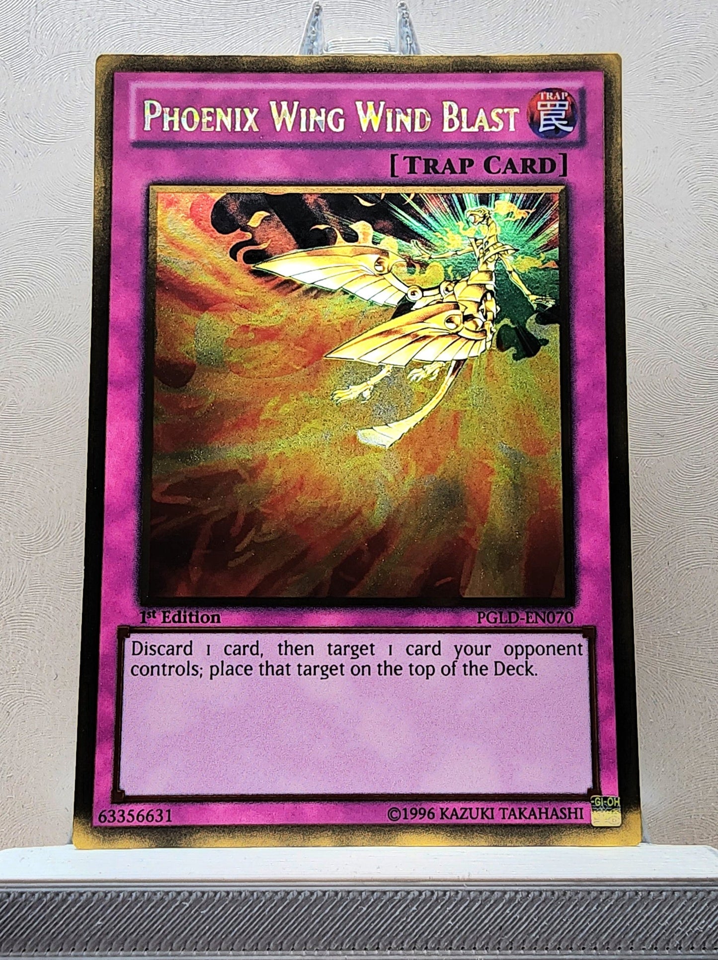 Yugioh! 1x Phoenix Wing Wind Blast (PGLD - Gold Rare) 1st Edition