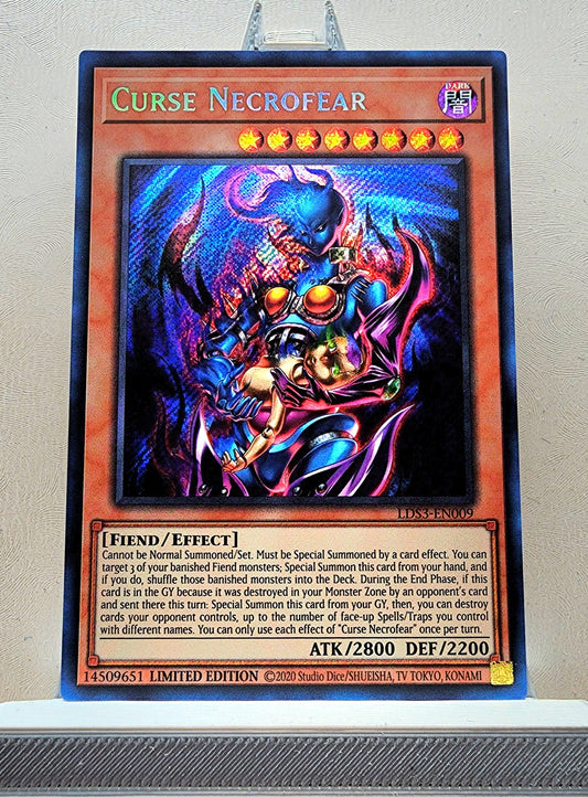 Yugioh! 1x Curse Necrofear (LDS3 - Secret Rare) Limited Edition