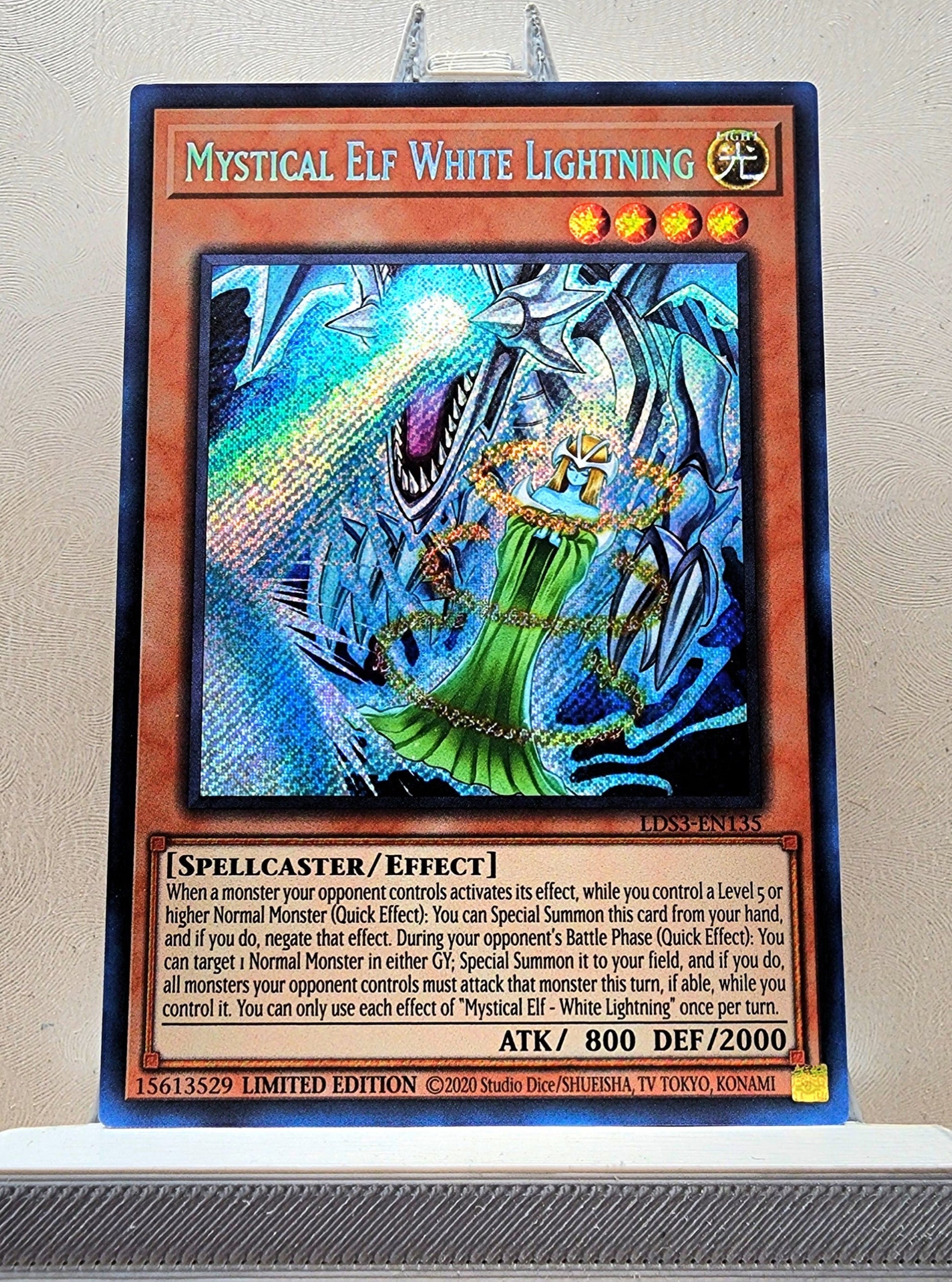 Yugioh! 1x Mystical Elf - White Lightning (LDS3 - Secret Rare) Limited KAWAIII SUSHI Yugioh! 1x Mystical Elf - White Lightning (LDS3 - Secret Rare) Limited KAWAIII SUSHI