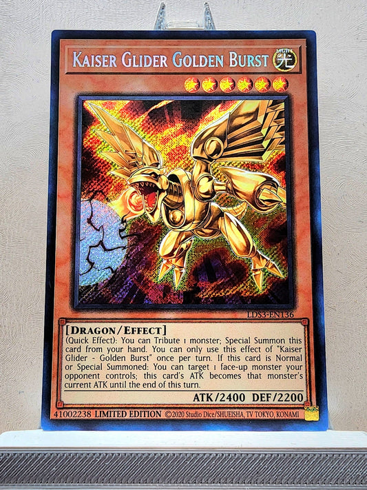 Yugioh! 1x Kaiser Glider - Golden Burst (LDS3 - Secret Rare) Limited Edition