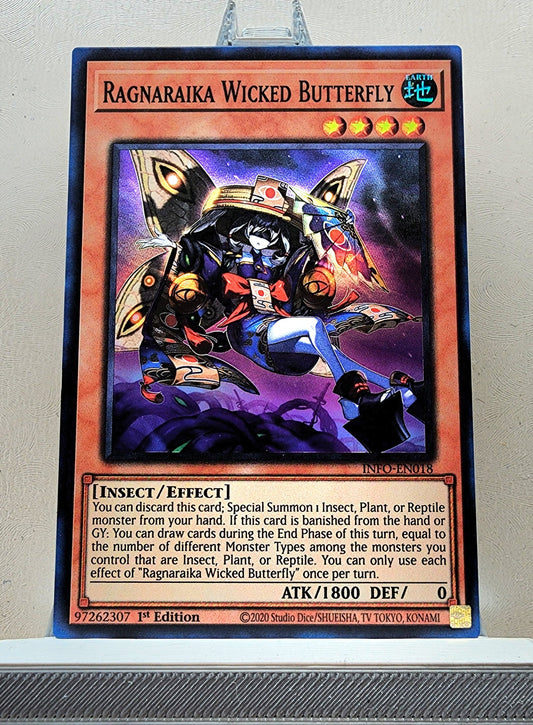 Yugioh! 1x Ragnaraika Wicked Butterfly (INFO - Super Rare) 1st Edition