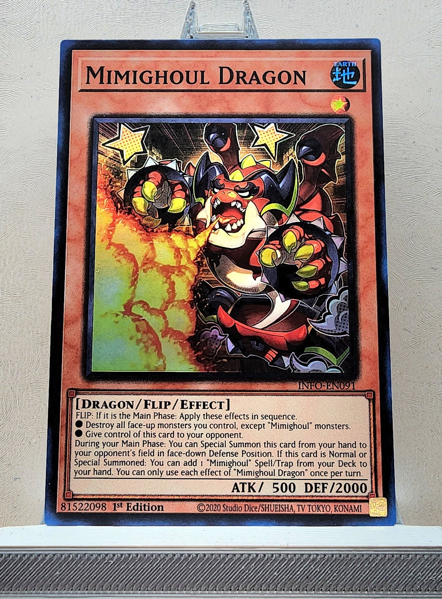 Yugioh! 1x Mimighoul Dragon (INFO - Super Rare) 1st Edition