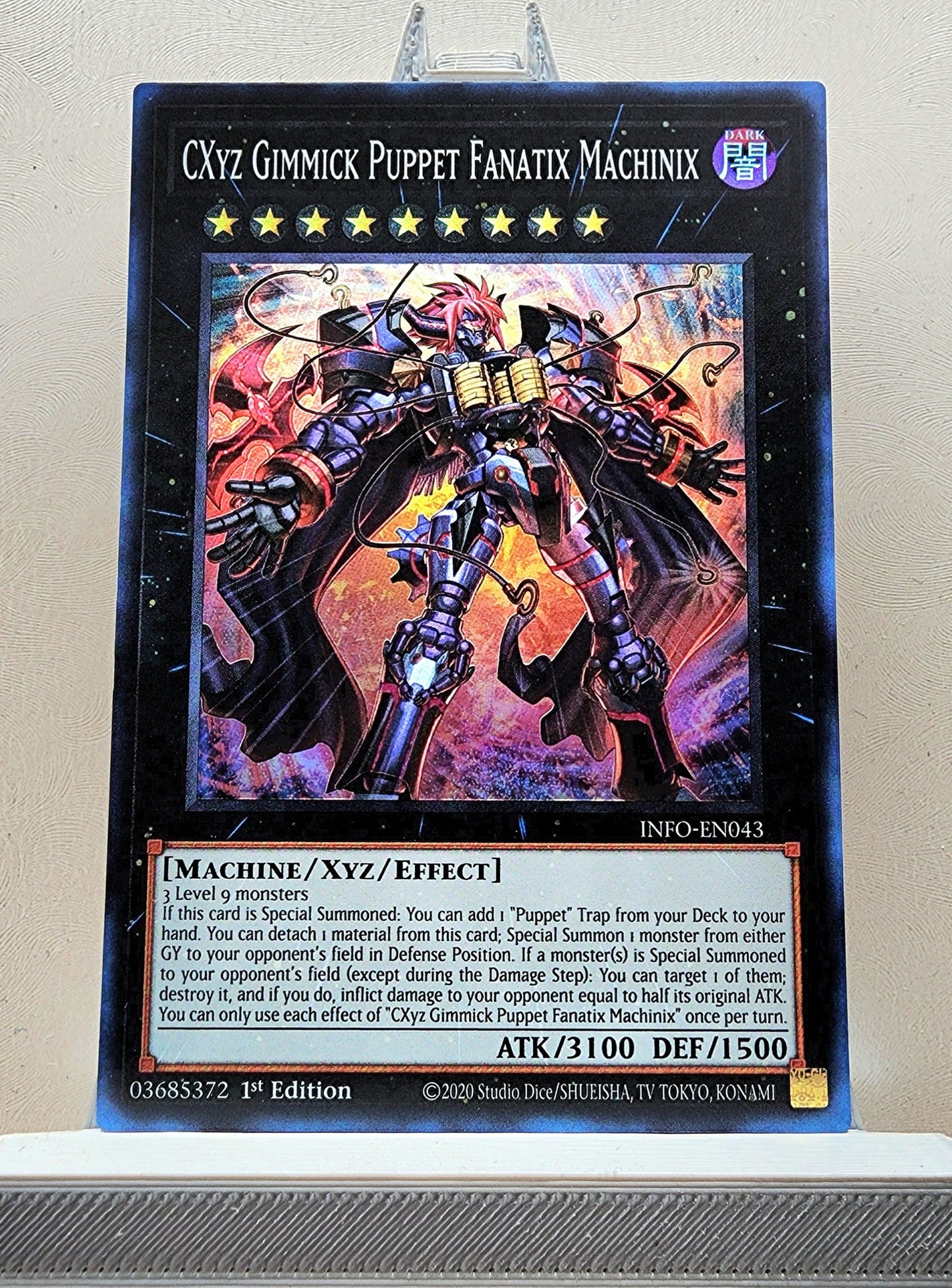 Yugioh! 1x CXyz Gimmick Puppet Fanatix Machinix (INFO - Super Rare) 1st Edition