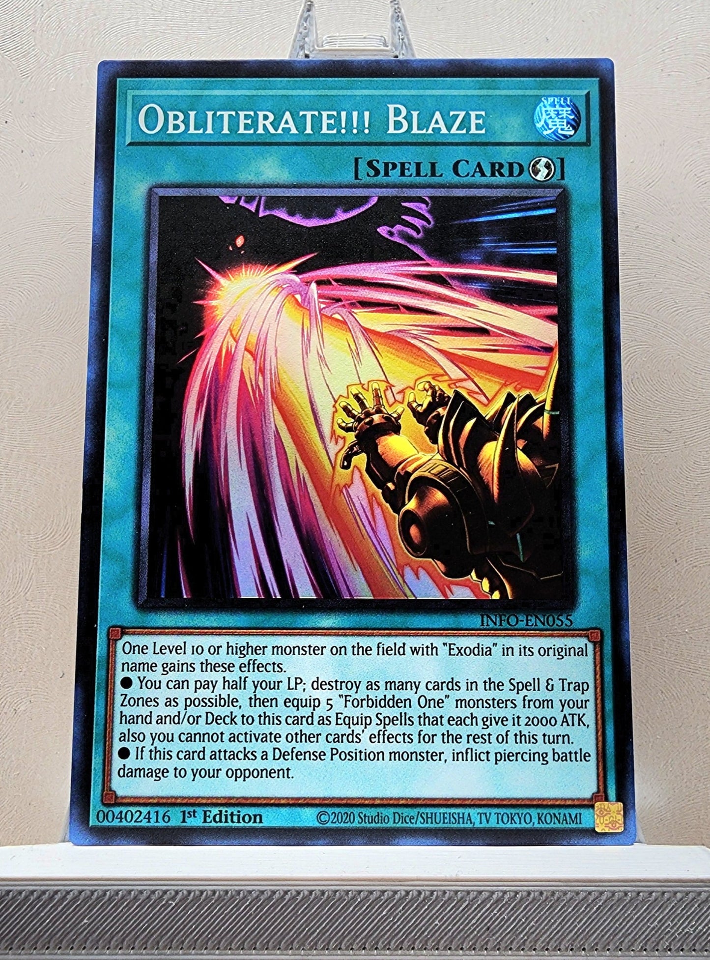 Yugioh! 1x Obliterate!!! Blaze (INFO - Super Rare) 1st Edition