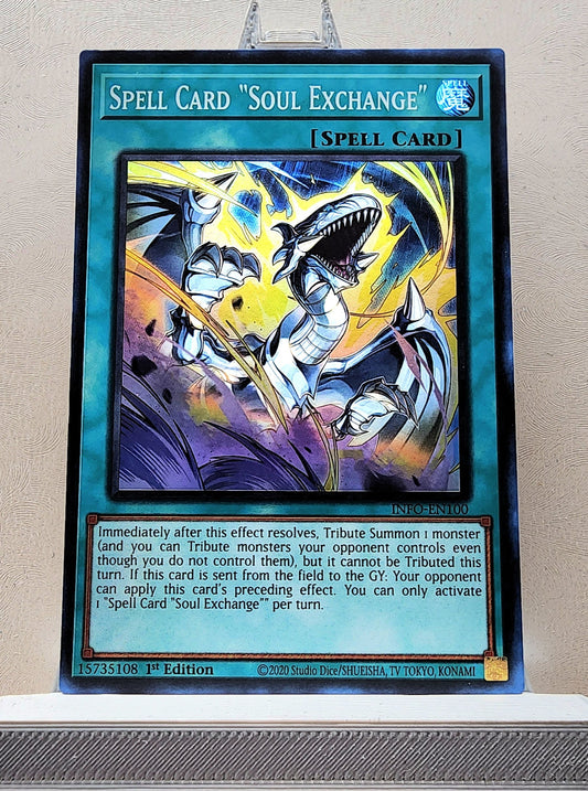 Yugioh! 1x Spell Card "Soul Exchange" (INFO - Super Rare) 1st Edition