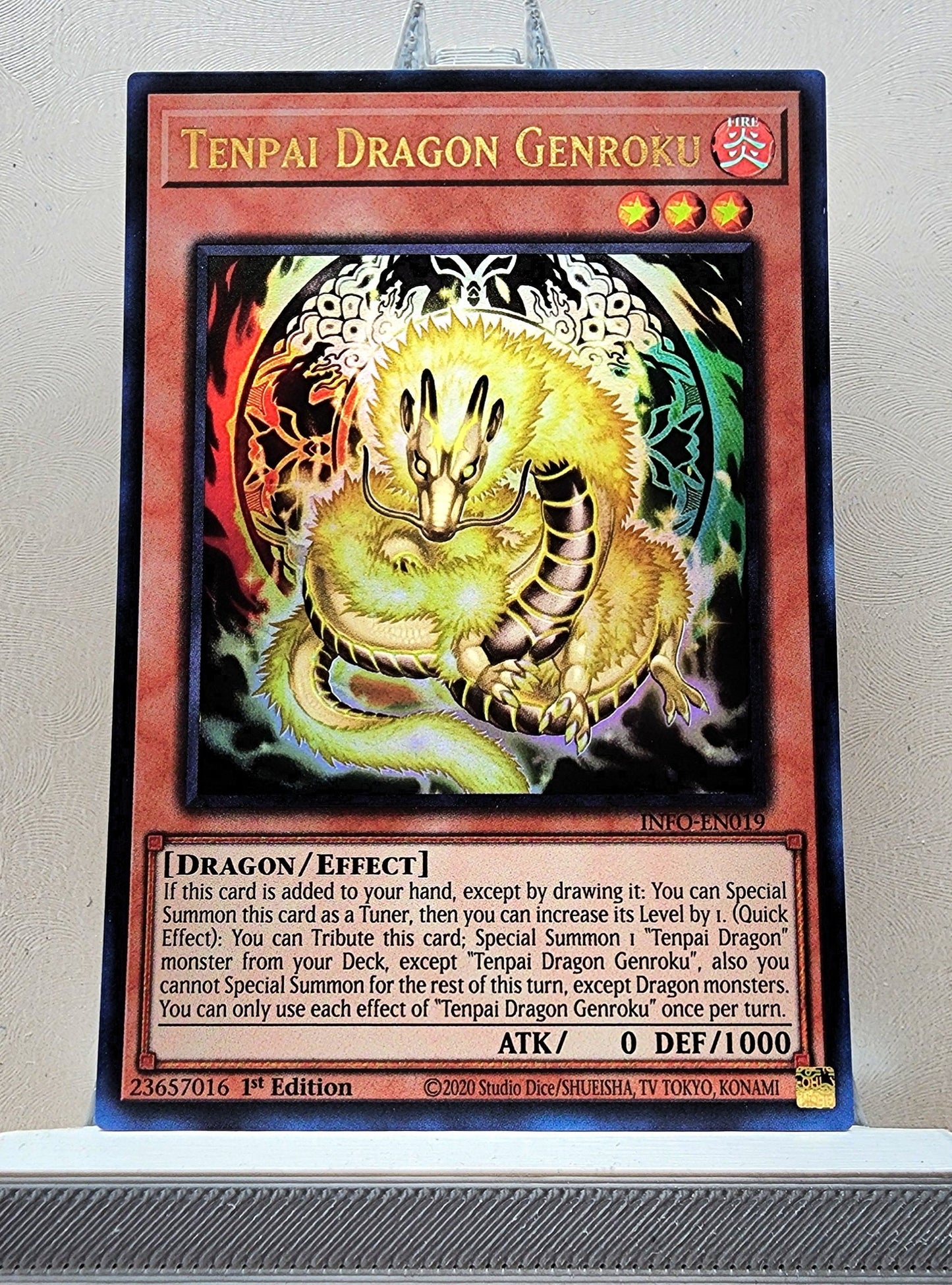 Yugioh! 1x Tenpai Dragon Genroku (INFO - Ultra Rare) 1st Edition