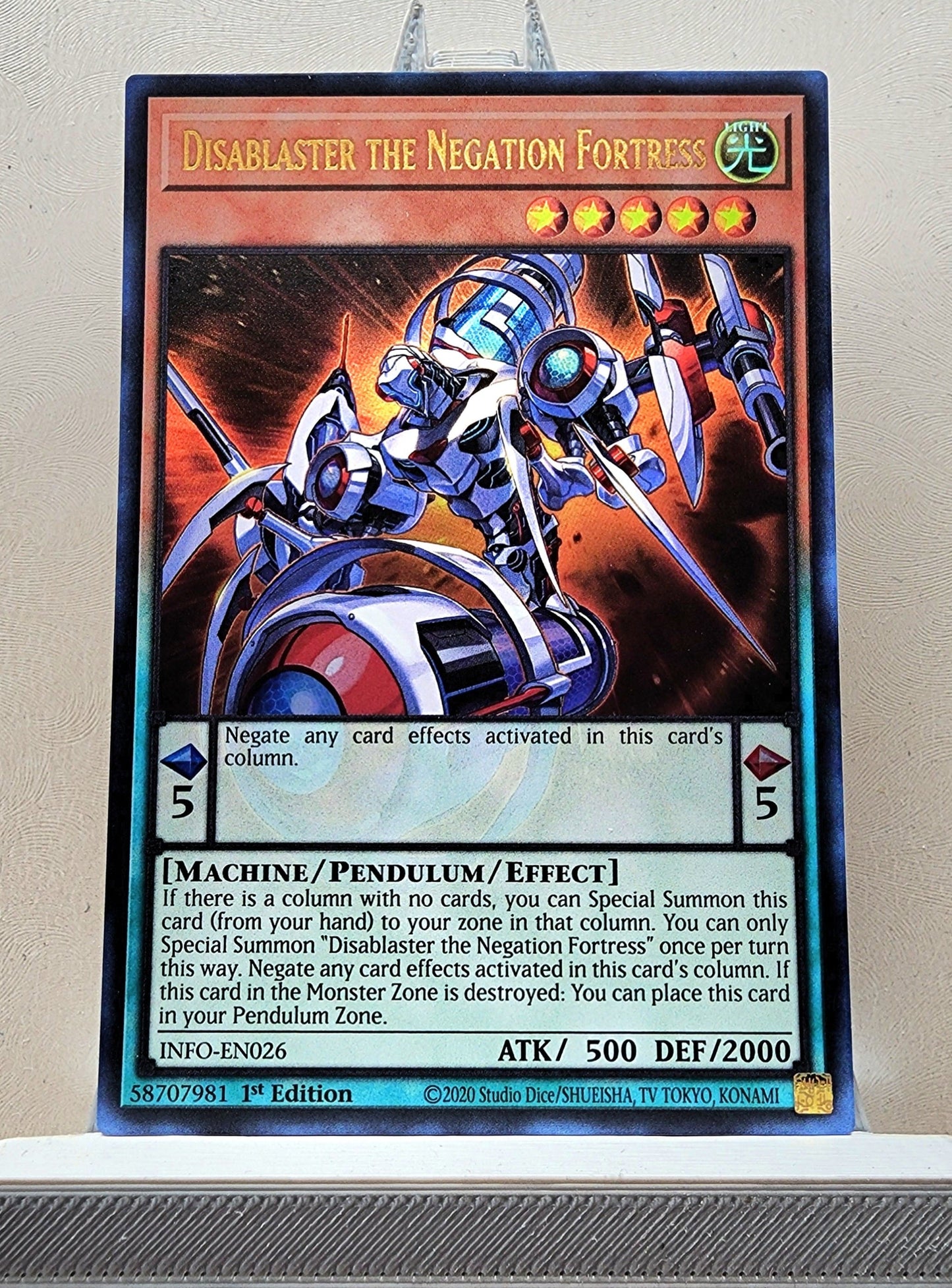 Yugioh! 1x Disablaster the Negation Fortress (INFO - Ultra Rare) 1st Edition