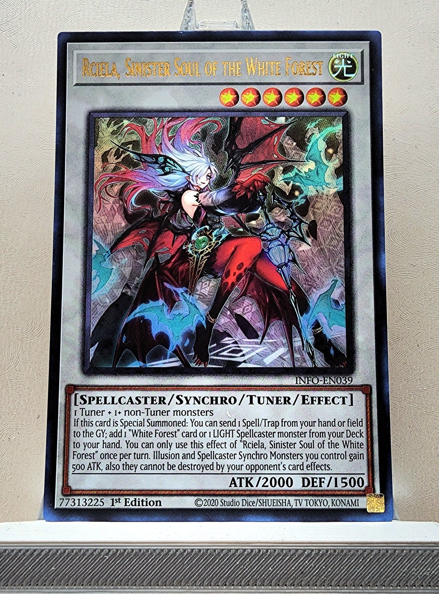 Yugioh! 1x Rciela, Sinister Soul of the White Forest (INFO - Ultra Rare) 1st Edition