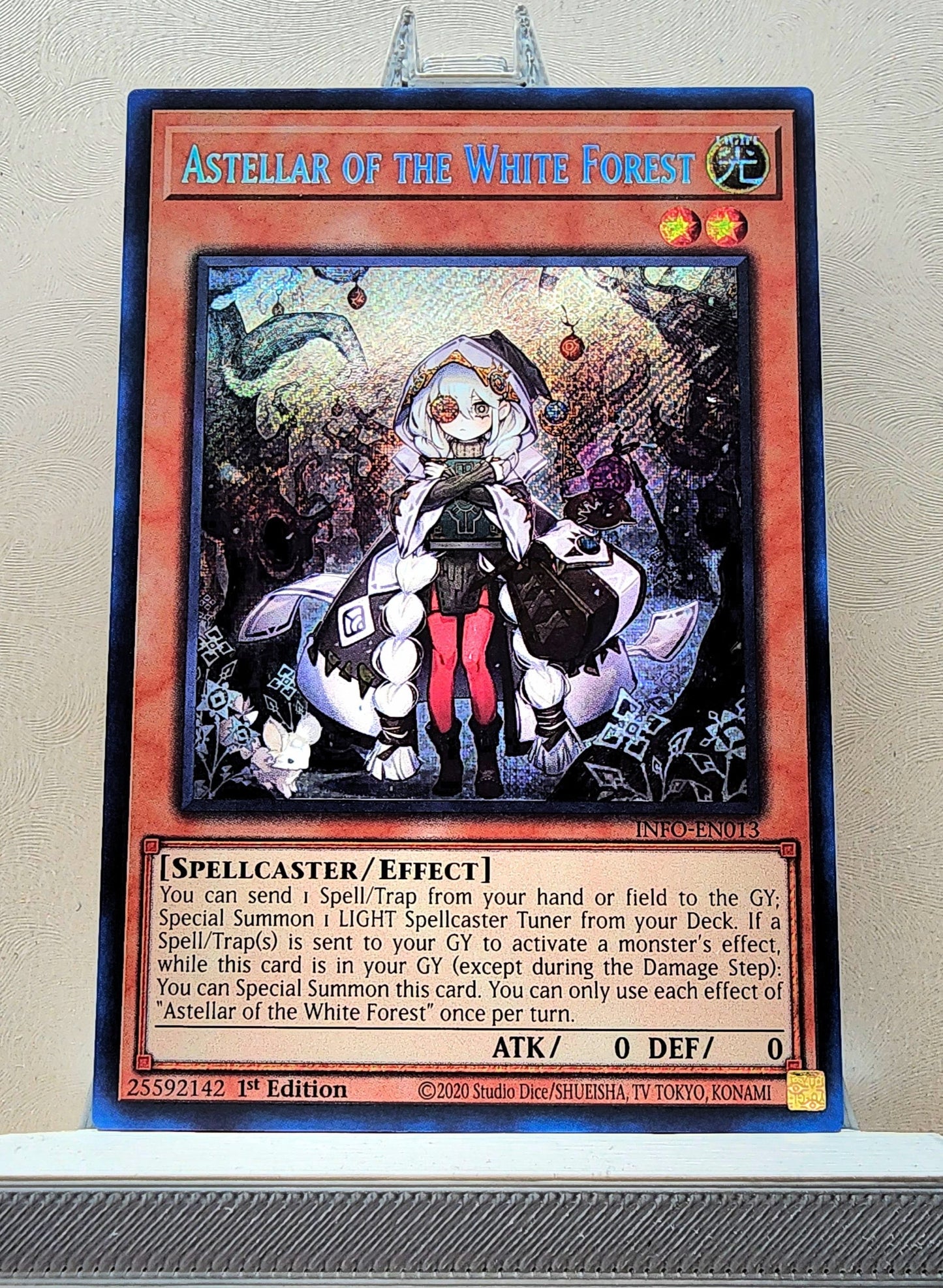 Yugioh! 1x Astellar of the White Forest (INFO - Secret Rare) 1st Edition