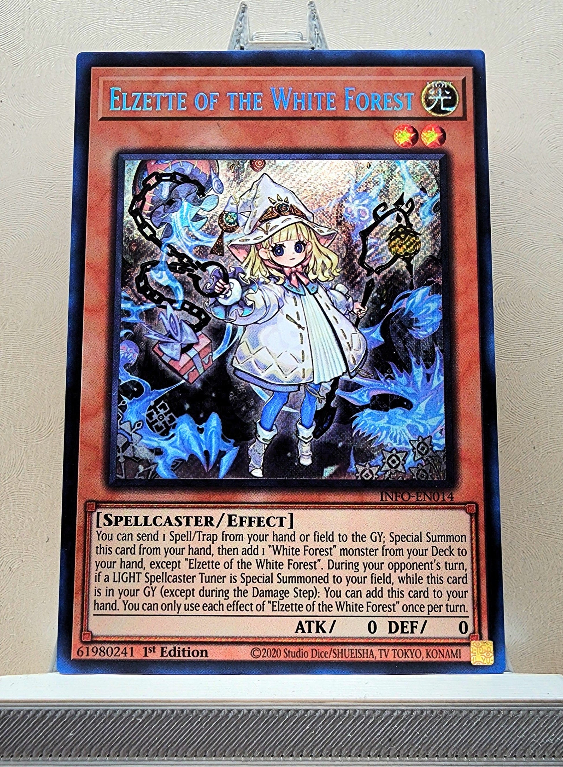 Yugioh! 1x Elzette of the White Forest (INFO - Secret Rare) 1st Editio KAWAIII SUSHI Yugioh! 1x Elzette of the White Forest (INFO - Secret Rare) 1st Editio KAWAIII SUSHI