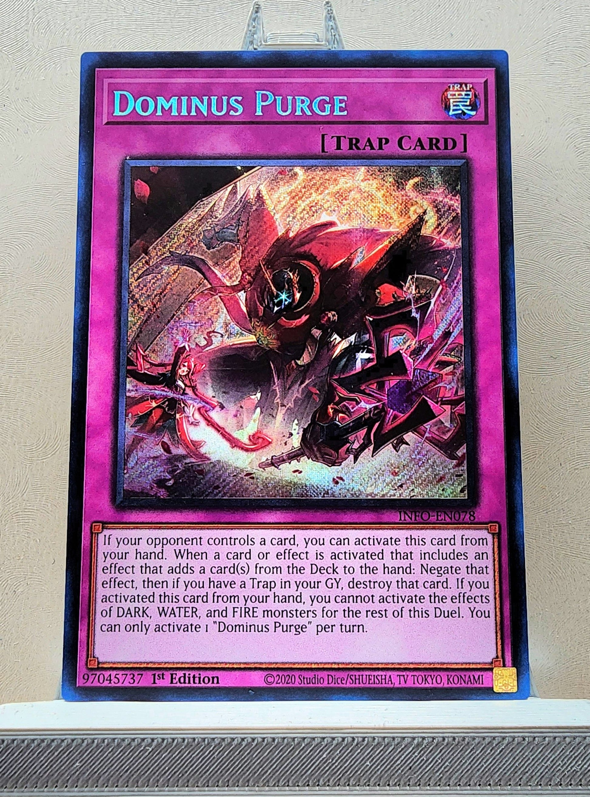 Yugioh! 1x Dominus Purge (INFO - Secret Rare) 1st Edition KAWAIII SUSHI Yugioh! 1x Dominus Purge (INFO - Secret Rare) 1st Edition KAWAIII SUSHI