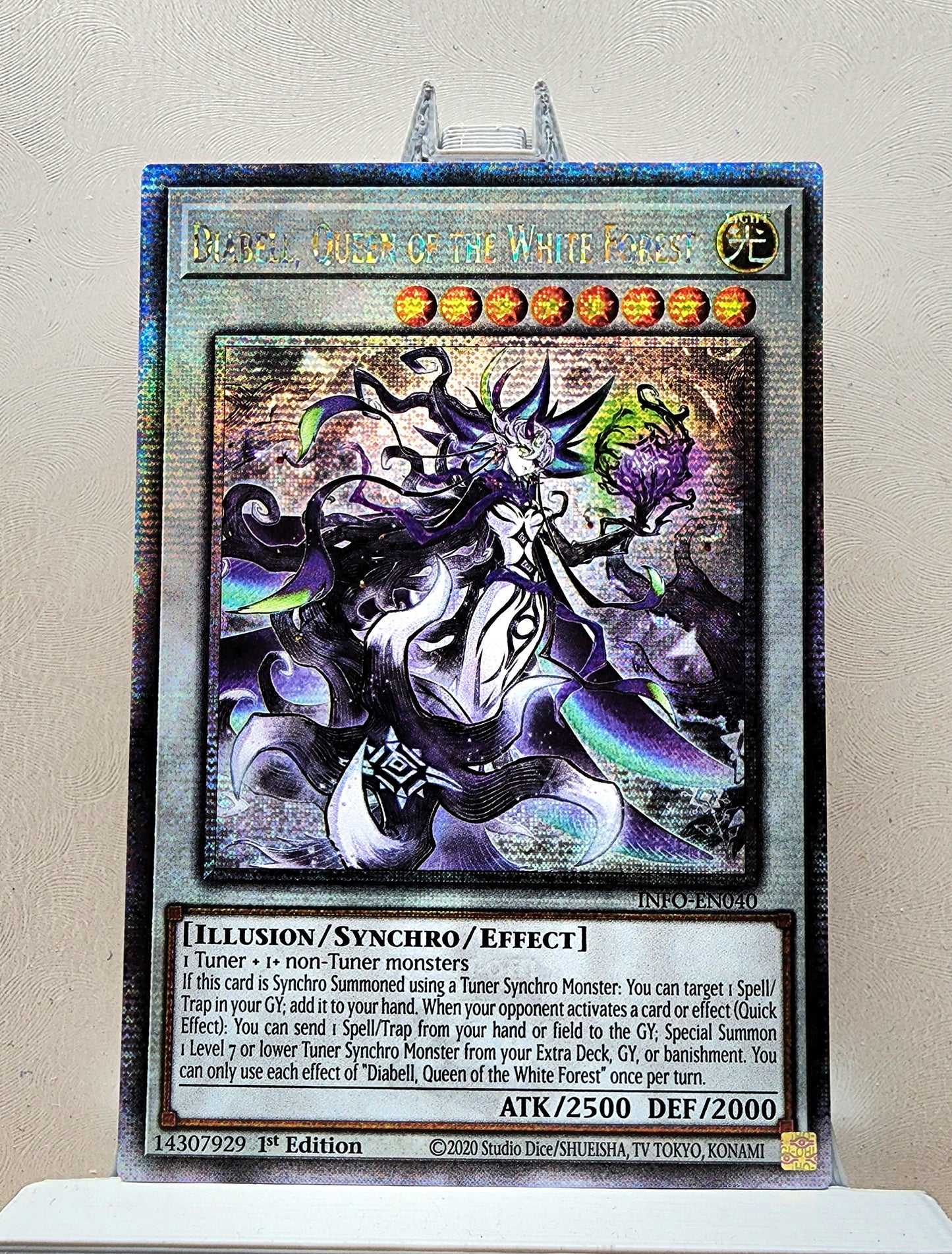 Yugioh! 1x Diabell, Queen of the White Forest (INFO - Quarter Century Secret Rare) 1st Edition