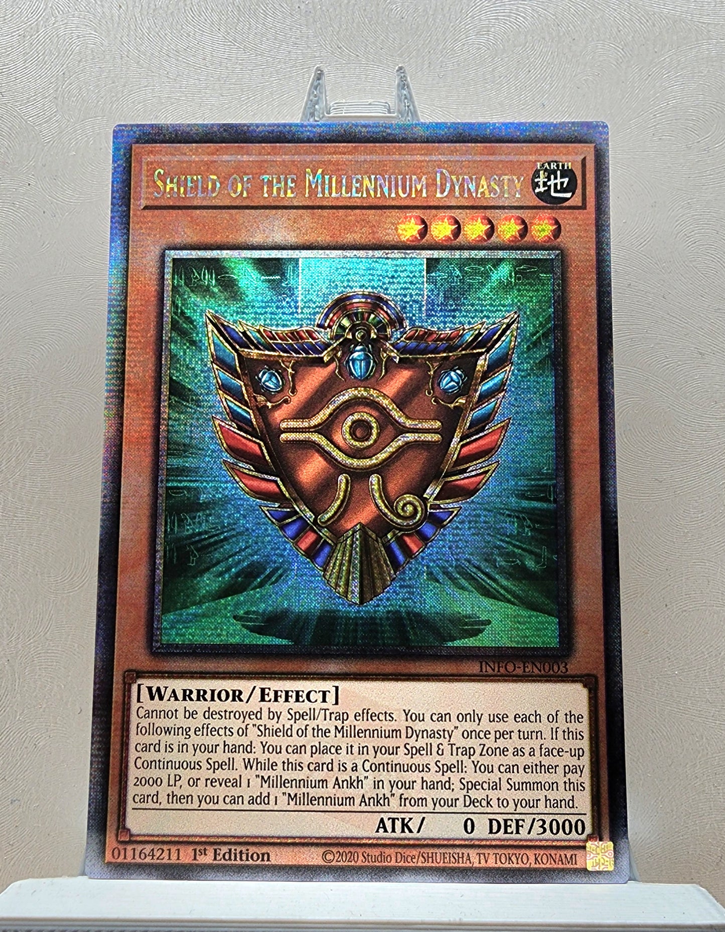 Yugioh! 1x Shield of the Millennium Dynasty (INFO - Quarter Century Secret Rare) 1st Edition